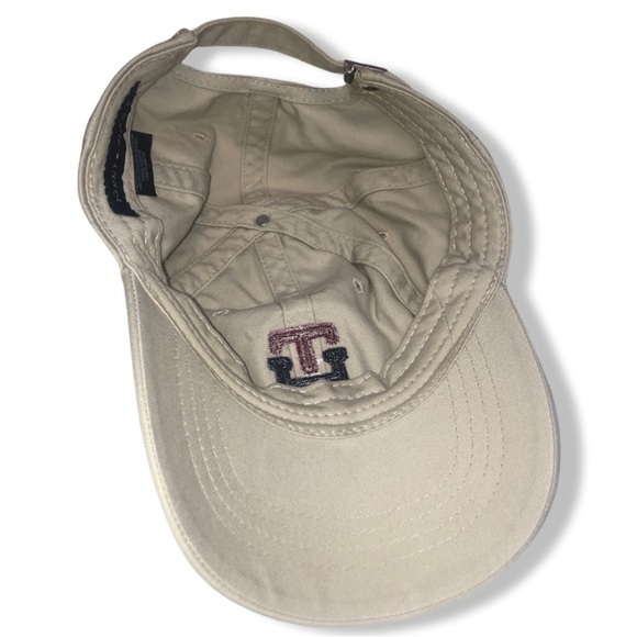 EUC Tommy Hilfiger Men's Khaki 6 Panel Cotton Logo Adjustable Cap - Picture 3 of 7